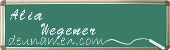 Alia Wegener Visitenkarte